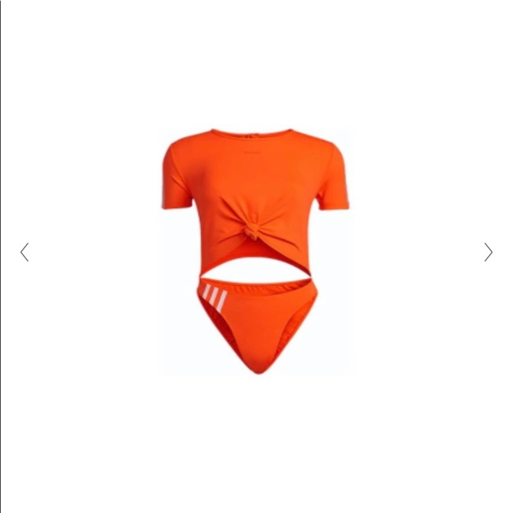 Adidas x Ivy Park Knot Swimsuit Solar Orange
